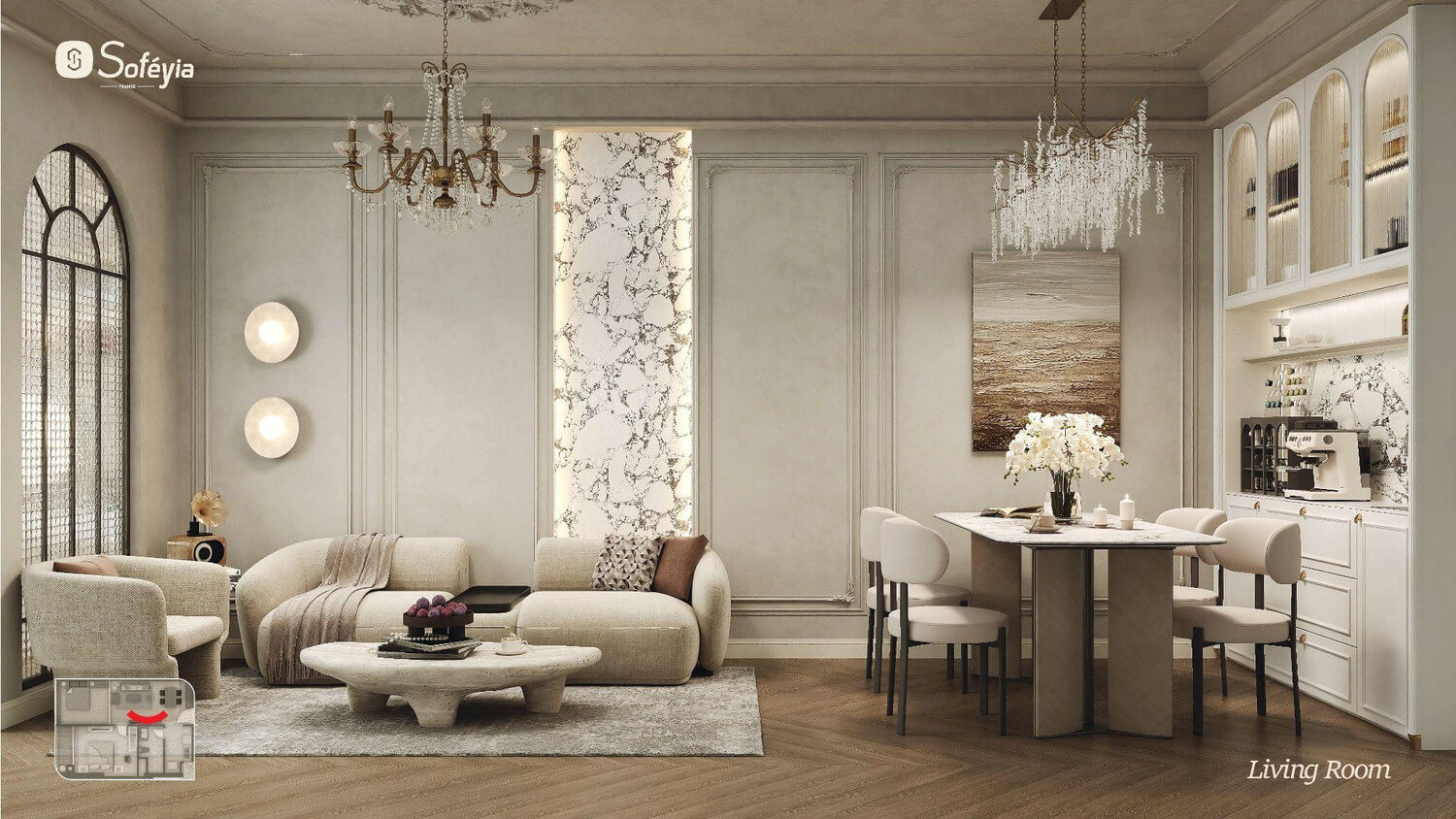 nội thất căn hộ sunshine Continental Hà Nội