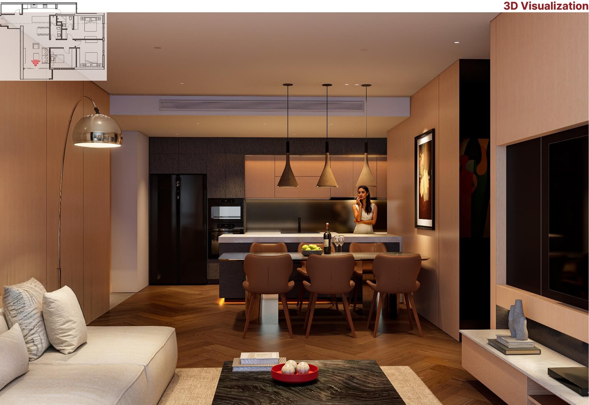 nội thất căn hộ grand era residence số 9 phạm hùng